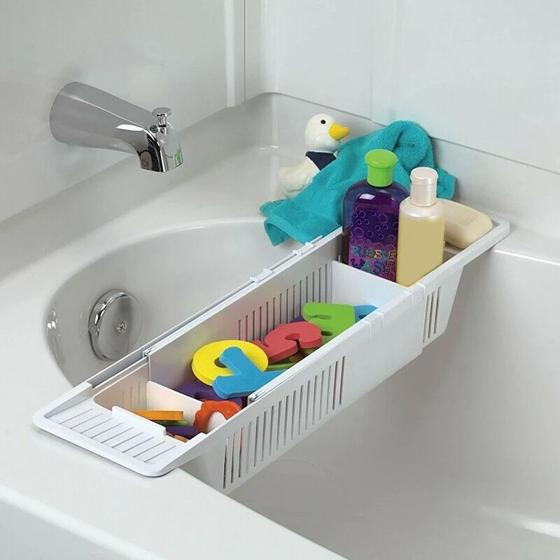 Home Edit Bathroom Storage - Wanna Caddy Tray Basket chowany wielofunkcyjny