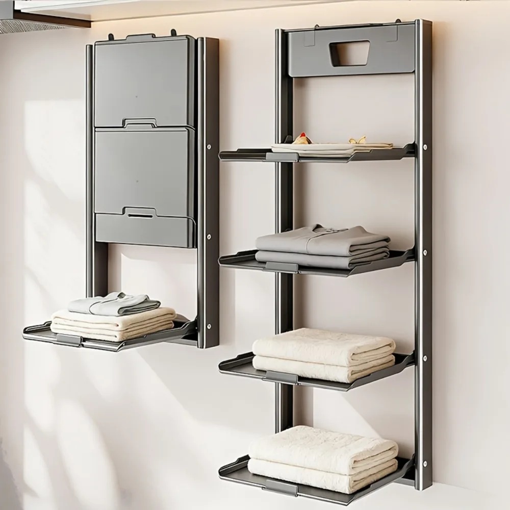 Home Edit Bathroom Storage - Składana, ścienna półka organizer do łazienki,