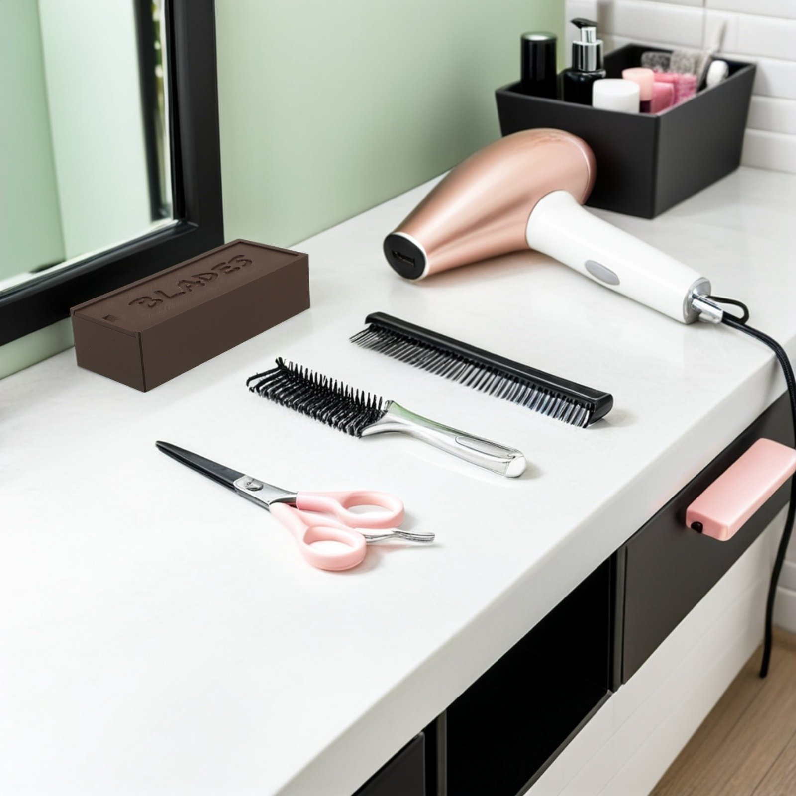 Home Bathroom Organizer - Pudełko do przechowywania ostrzy do maszynki