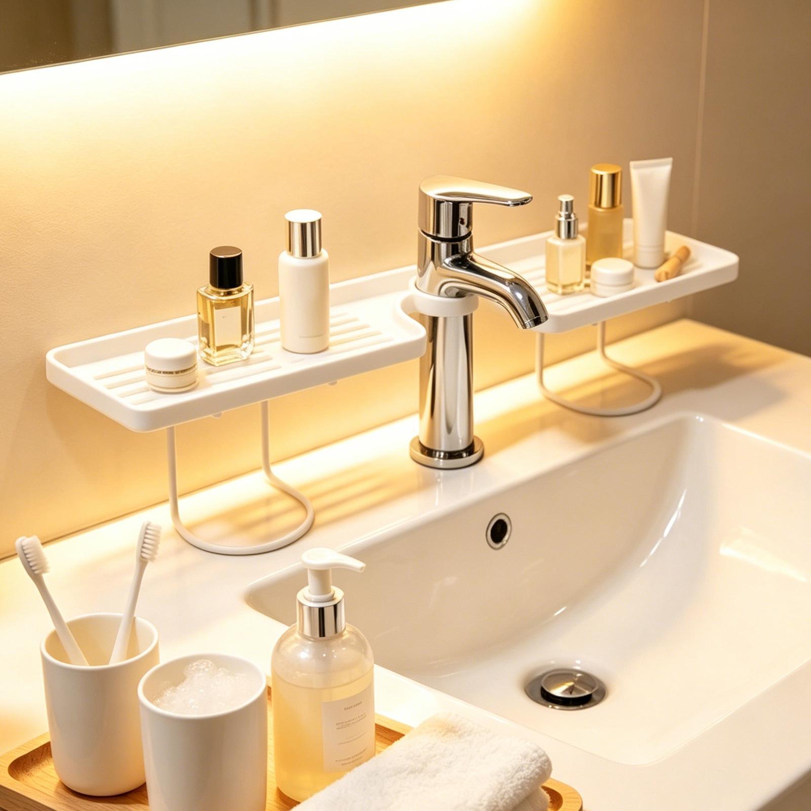Uchwyt na kosmetyki do umywalk – Home Edit Bathroom Storage recenzja i cena