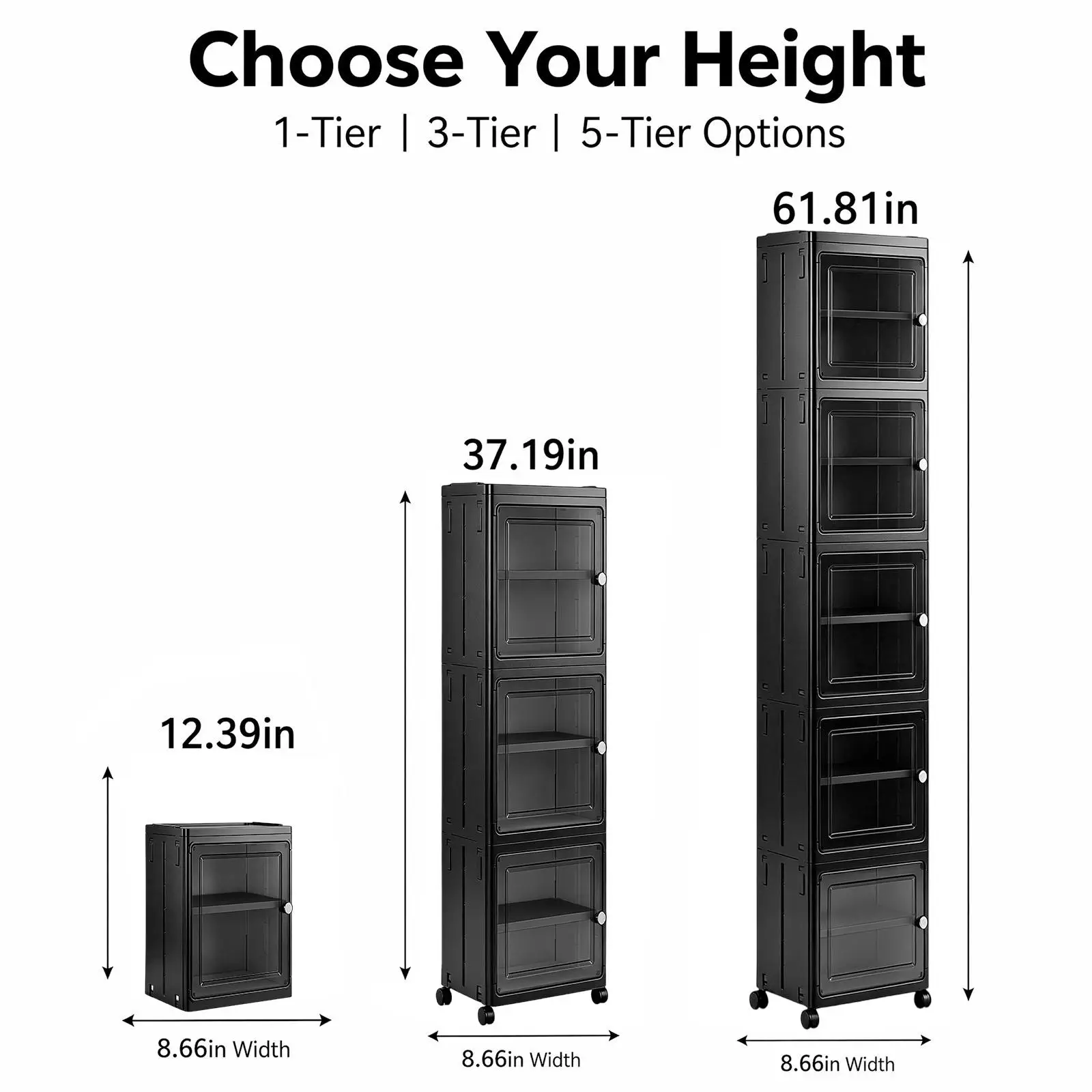 5-poziomowa czarna wąska szafk – Home Edit Bathroom Storage recenzja i cena
