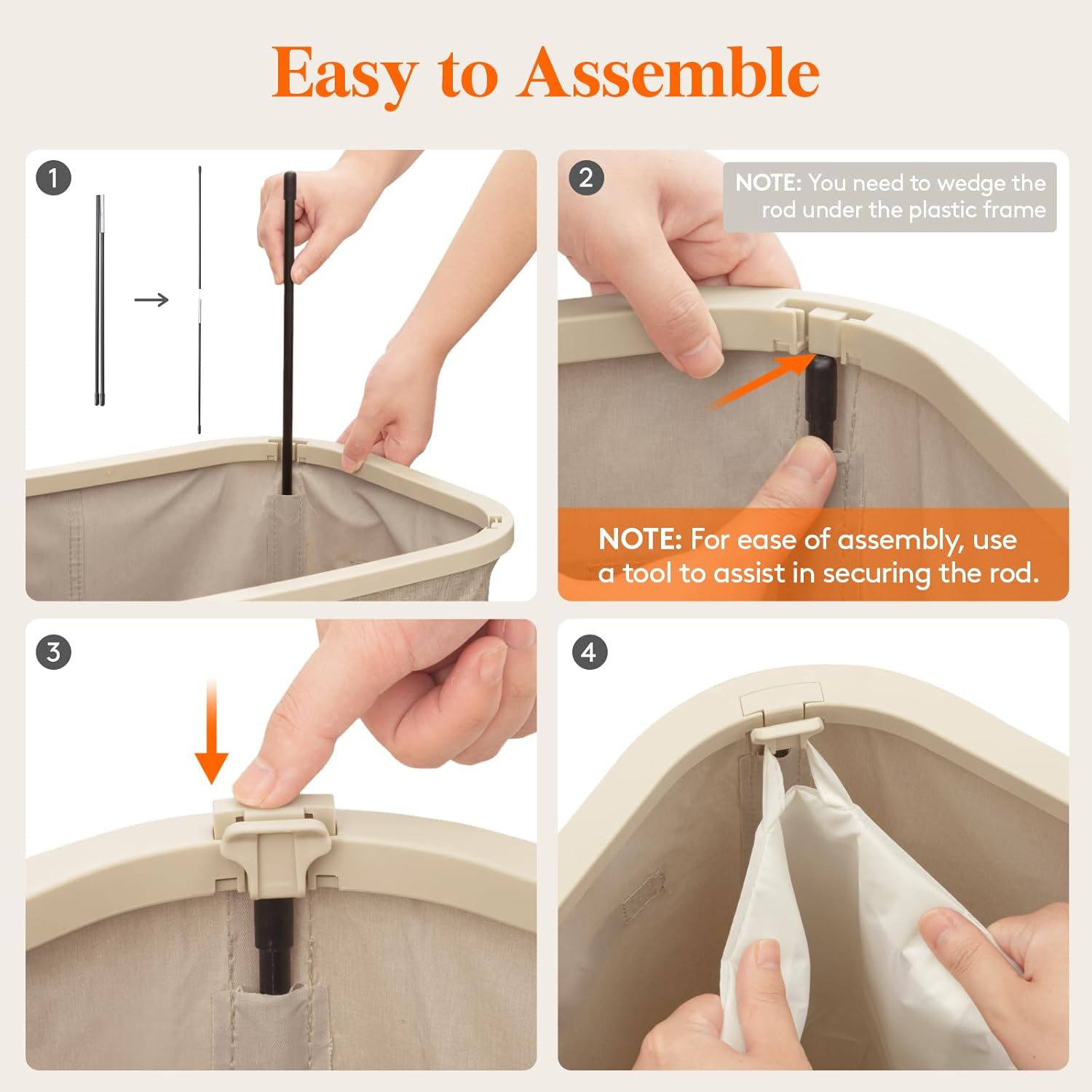 Duży, plastikowy kosz na prani – Home Essentials Bathroom Storage recenzja i cena