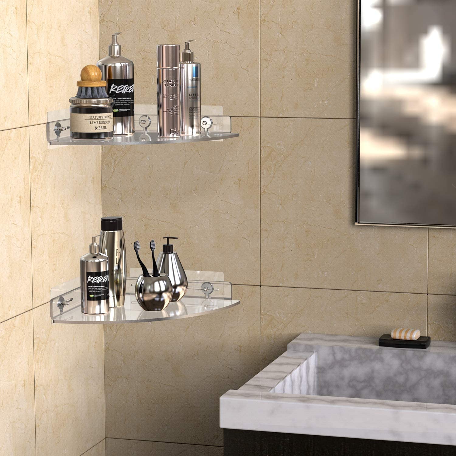 6 kolorów narożnych przezroczy – Home Edit Bathroom Storage recenzja i cena